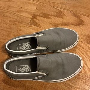 gray slip on vans